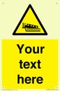 WL7832: Custom warning grounding narrow boat on lock cill