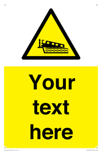 WL7832: Custom warning grounding narrow boat on lock cill
