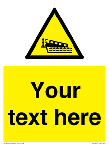 WL7832: Custom warning grounding narrow boat on lock cill