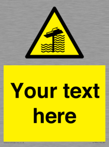 WL7834: Custom warning grounding on weir – Viking Signs