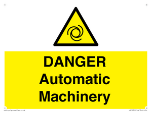 WM10323: DANGER Automatic Machinery