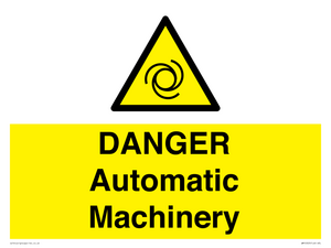 WM10323: DANGER Automatic Machinery
