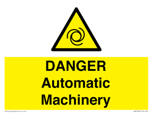 WM10323: DANGER Automatic Machinery