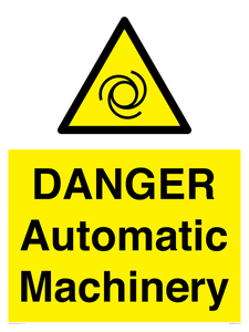 WM10323: DANGER Automatic Machinery