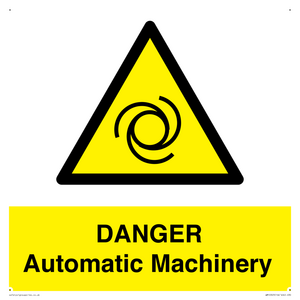 WM10323: DANGER Automatic Machinery