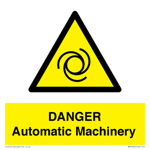 WM10323: DANGER Automatic Machinery
