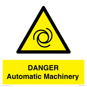 WM10323: DANGER Automatic Machinery