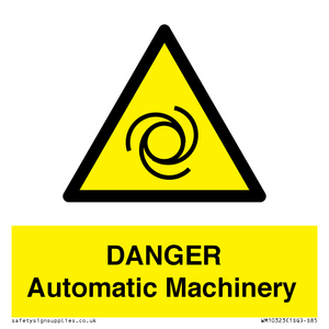 WM10323: DANGER Automatic Machinery
