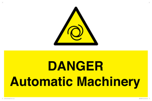 WM10325: DANGER Automatic Machinery