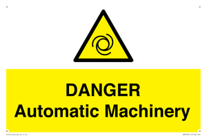 WM10325: DANGER Automatic Machinery