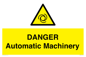 WM10325: DANGER Automatic Machinery