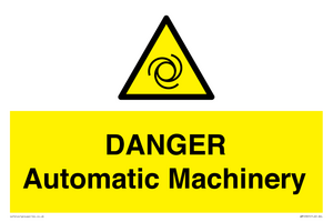 WM10325: DANGER Automatic Machinery