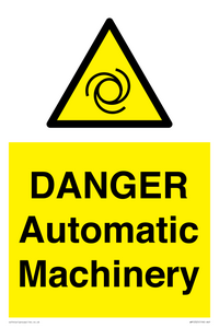 WM10325: DANGER Automatic Machinery