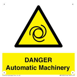 WM10325: DANGER Automatic Machinery
