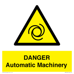 WM10325: DANGER Automatic Machinery