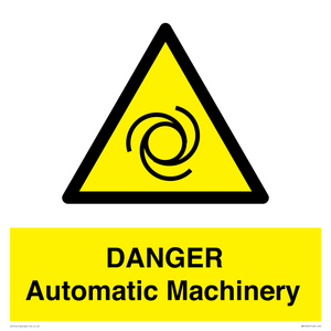 WM10325: DANGER Automatic Machinery