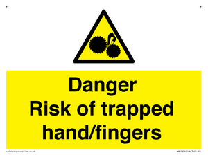 WM10836: Danger Risk of trapped hand/fingers