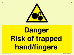 WM10836: Danger Risk of trapped hand/fingers