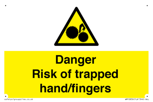 WM10836: Danger Risk of trapped hand/fingers