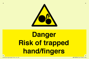 WM10836: Danger Risk of trapped hand/fingers