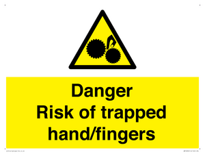 WM10836: Danger Risk of trapped hand/fingers