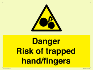 WM10836: Danger Risk of trapped hand/fingers