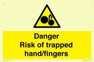 WM10836: Danger Risk of trapped hand/fingers