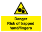 WM10836: Danger Risk of trapped hand/fingers