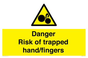 WM10836: Danger Risk of trapped hand/fingers
