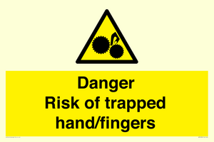 WM10836: Danger Risk of trapped hand/fingers