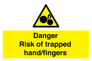 WM10836: Danger Risk of trapped hand/fingers