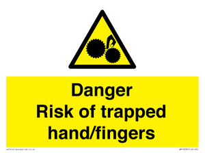 WM10836: Danger Risk of trapped hand/fingers