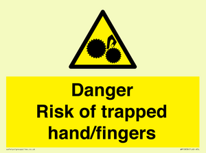 WM10836: Danger Risk of trapped hand/fingers