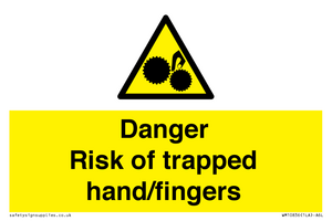 WM10836: Danger Risk of trapped hand/fingers
