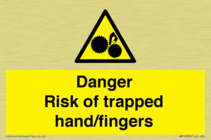 WM10836: Danger Risk of trapped hand/fingers – Viking Signs