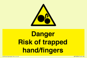 WM10836: Danger Risk of trapped hand/fingers