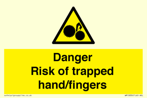 WM10836: Danger Risk of trapped hand/fingers