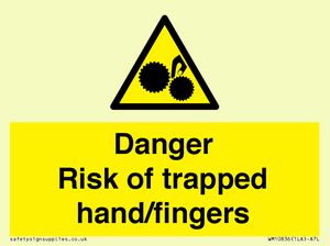 WM10836: Danger Risk of trapped hand/fingers