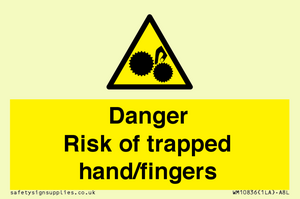 WM10836: Danger Risk of trapped hand/fingers