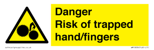 WM10836: Danger Risk of trapped hand/fingers