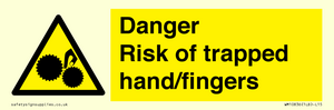 WM10836: Danger Risk of trapped hand/fingers