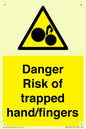 WM10836: Danger Risk of trapped hand/fingers