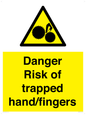 WM10836: Danger Risk of trapped hand/fingers