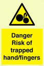 WM10836: Danger Risk of trapped hand/fingers