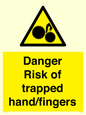 WM10836: Danger Risk of trapped hand/fingers
