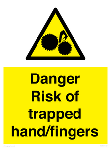 WM10836: Danger Risk of trapped hand/fingers