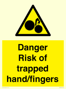 WM10836: Danger Risk of trapped hand/fingers