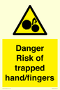 WM10836: Danger Risk of trapped hand/fingers