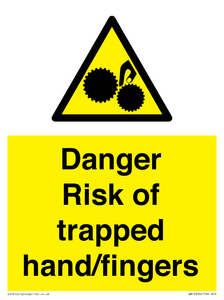 WM10836: Danger Risk of trapped hand/fingers