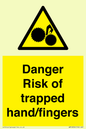 WM10836: Danger Risk of trapped hand/fingers